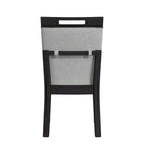 Transcend Dining Side Chair with Light Grey Fabric in Charcoal (2 Per Carton) - Michael's Discount Furniture