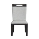Transcend Dining Side Chair with Light Grey Fabric in Charcoal (2 Per Carton) - Michael's Discount Furniture