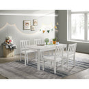Travis Youth 5PC Dining Set with Table and 4 Chairs in White