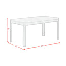 Travis Youth 5PC Dining Set with Table and 4 Chairs in White