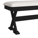 Tulane 6PC Dining Set with Table, 4 Chairs, and Bench in Oak and Black - Michael's Discount Furniture