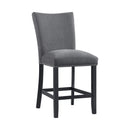 Tuscany Counter Linen Nailhead Side Chair (2 Per Pack) - Charcoal - Michael's Discount Furniture