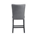 Tuscany Counter Linen Nailhead Side Chair (2 Per Pack) - Charcoal - Michael's Discount Furniture