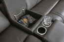 5Z - Pittson Power Reclining Sectional Loveseat with Console - Michael's Discount Furniture