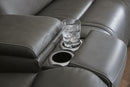 5Z - Pittson Power Reclining Sectional Loveseat with Console - Michael's Discount Furniture