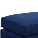 Erica 497 Ottoman W/Chrome Nail Heirloom Blue (ISTA 3) - Michael's Discount Furniture