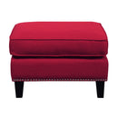 Erica 497 Ottoman W/Chrome Nail Heirloom Berry (ISTA 3) - Michael's Discount Furniture