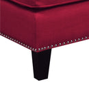 Erica 497 Ottoman W/Chrome Nail Heirloom Berry (ISTA 3) - Michael's Discount Furniture