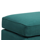 Erica 497 Ottoman W/Chrome Nail Heirloome Teal (ISTA 3) - Michael's Discount Furniture