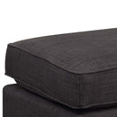 Erica 497 Ottoman W/Chrome Nail Heirloom Charcoal (ISTA 3) - Michael's Discount Furniture