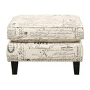 Erica 497 Ottoman W/Chrome Nail French Script (ISTA 3) - Michael's Discount Furniture