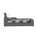 Valari Side Bookcase in Grey PU - Michael's Discount Furniture