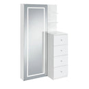 Vancouver Floor Mirror With Storage in White - Michael's Discount Furniture
