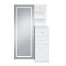 Vancouver Floor Mirror With Storage in White - Michael's Discount Furniture