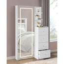 Vancouver Floor Mirror With Storage in White - Michael's Discount Furniture