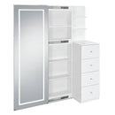 Vancouver Floor Mirror With Storage in White - Michael's Discount Furniture