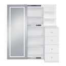 Vancouver Floor Mirror With Storage in White - Michael's Discount Furniture