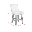 Villanova Swivel Counter Stool with Beige PU in Espresso (2 Per Carton) - Michael's Discount Furniture