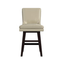 Villanova Swivel Counter Stool with Beige PU in Espresso (2 Per Carton) - Michael's Discount Furniture