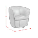 Vito Swivel Chair in Pebble Cream - Michael's Discount Furniture