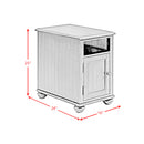 Wagner Chairside Table with USB in Cherry - Michael's Discount Furniture