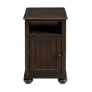 Wagner Chairside Table with USB in Cherry - Michael's Discount Furniture