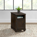 Wagner Chairside Table with USB in Cherry - Michael's Discount Furniture