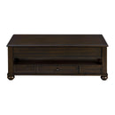 Wagner Rectangular Lift-Top Coffee Table w/ Casters in Cherry - Michael's Discount Furniture