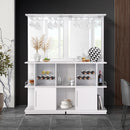 Wendolyn Wine Cabinet with Light in Glossy White - Michael's Discount Furniture