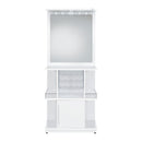 Wendolyn Wine Cabinet with Light in Glossy White - Michael's Discount Furniture