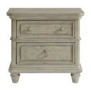 Whit-Ash 2-Drawer Nightstand with USB in Light Grey - Michael's Discount Furniture