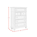 Whit-Ash 5-Drawer Chest in Light Grey - Michael's Discount Furniture
