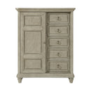 Whit-Ash 5-Drawer Door Chest in Light Grey - Michael's Discount Furniture