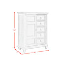 Whit-Ash 5-Drawer Door Chest in Light Grey - Michael's Discount Furniture