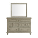 Whit-Ash Dresser and Mirror Set in Light Grey - Michael's Discount Furniture