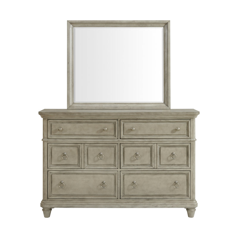 Whit-Ash Dresser and Mirror Set in Light Grey Whit-Ash Dresser and Mirror Set in Light Grey