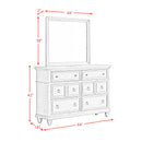Whit-Ash Dresser and Mirror Set in Light Grey - Michael's Discount Furniture
