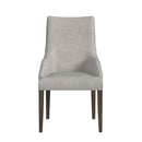 Yellowstone Dining Host Chair with Grey Fabric in Medium Brown (2 Per Carton) - Michael's Discount Furniture