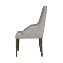 Yellowstone Dining Host Chair with Grey Fabric in Medium Brown (2 Per Carton) - Michael's Discount Furniture