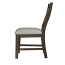 Yellowstone Dining Side Chair with Grey Fabric in Medium Brown (2 Per Carton) - Michael's Discount Furniture