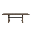 Yellowstone Dining Table with 2x12" Leaves in Medium Brown - Michael's Discount Furniture