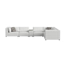 Zandara 7PC Modular Set in Olefin Beige with Pillows - Michael's Discount Furniture