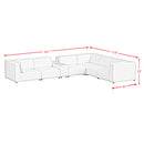 Zandara 7PC Modular Set in Olefin Beige with Pillows - Michael's Discount Furniture