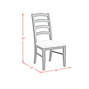 Tulane 6PC Dining Set with Table, 4 Chairs, and Bench in Oak and Black
