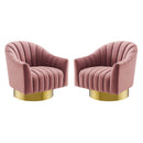 Buoyant Swivel Chair Performance Velvet Set of 2