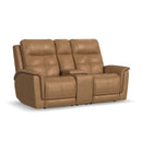 Ranger Power Reclining Loveseat with Console, Power Headrest, Lumbar, Heat & Massage - 5000009809 - Michael's Discount Furniture