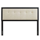 Draper Tufted Full Fabric and Wood Headboard