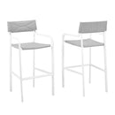 Raleigh Outdoor Patio Aluminum Bar Stool Set of 2