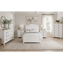 Kona Bedroom Set with 2 Nightstands in White