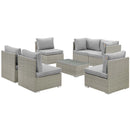 Repose 7 Piece Outdoor Patio Sectional Set
